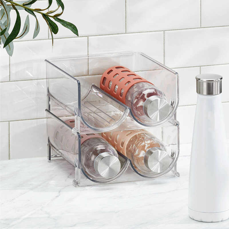 Support à bouteilles d'eau autoportant en plastique mDesign