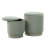 Ottoman Set In Light Green Velvet