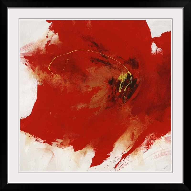 'Hot Spot I' Sydney Edmunds Painting Print, Black Frame, 24" H x 24" W x 1" D