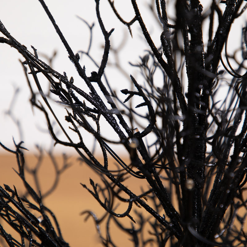 5 pi Arbre d'automne artificiel pré-éclairé avec rameau noir en pot de jute, H 36 po x l 12 po x P 12 po