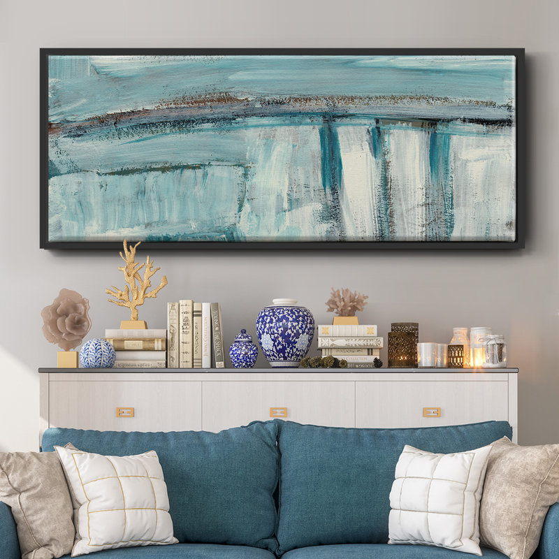 Acqua I- Framed Canvas