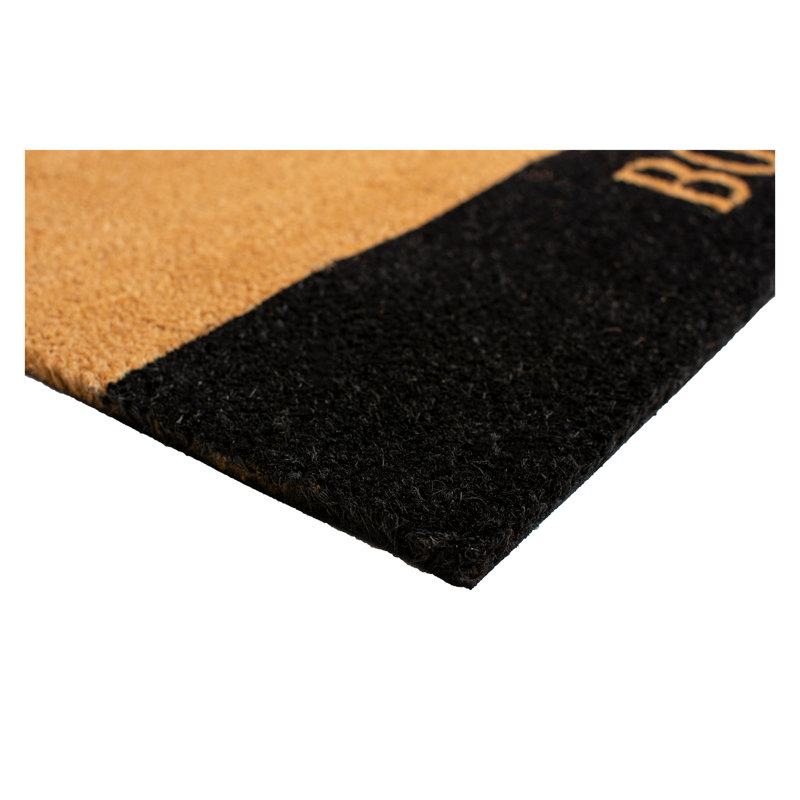 Tapis d'entrée antidérapant Glorieta Bonjour, H 0,6 po x l 30 po x P 48 po