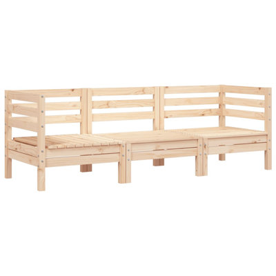 Ophelia & Co. Patio Sofa 3-Seater Solid Wood Pine