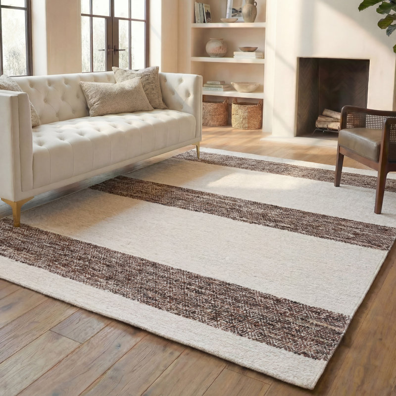 Natura Handwoven Wool and Cotton Rug, Rectangle 8' x 10'