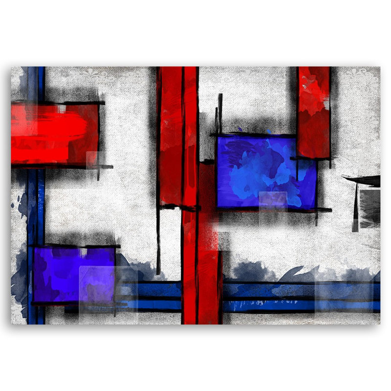 Geometric Abstraction - Wrapped Canvas Print, 80cm H x 120cm W