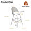 Swivel Upholstered Chenille Bar Stool-2003557760