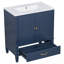 Meuble-lavabo de salle de bain avec lavabo, tiroir et 2 portes à fermeture en douceur-519098861