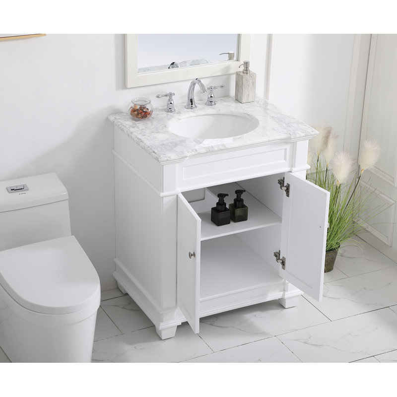 Ensemble de meuble-lavabo simple 30 po Lydie, Blanc