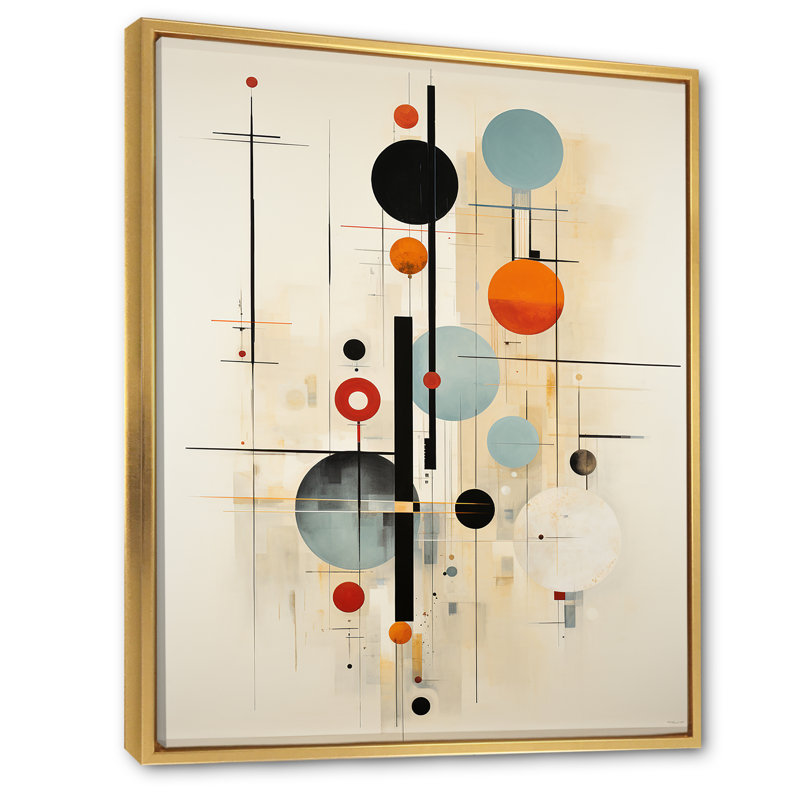 «Jacobian Beige», impression sur toile, H 44 po x l 34 po x P 1,5 po, Cadre flottant doré