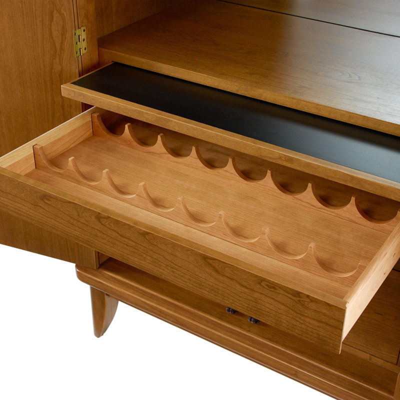 Martine Solid Wood Bar Cabinet
