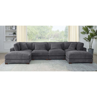 Massive sectional featuring an extra deep seat with crowned cushions has an  extra wide cha…