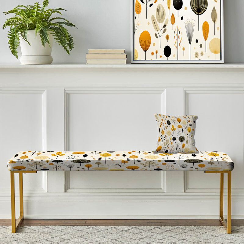 Banc rembourré or, Mcm Minimalist Revival
