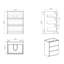 Armoire de salle de bain en gris, 3 tiroirs, maximise le rangement, ergonomique, silencieuse avec trois pré-assemblés, espace de rangement maximal, fonctionnement