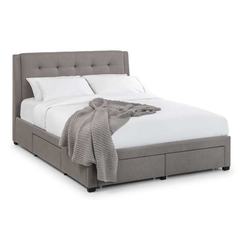 Canipe Upholstered Bed Frame with Mattress, Super King (6'), Capsule Memory Pocket, Grey