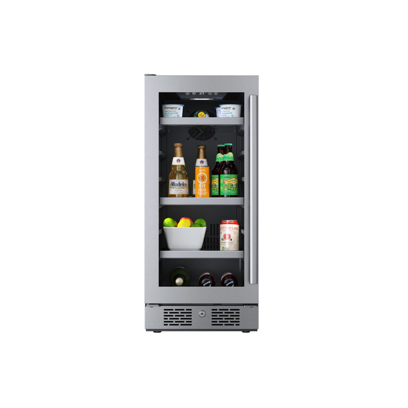 Avallon 15'' W Convertible 86 Cans (12 oz.) Beverage Cooler with Glass Door, Left