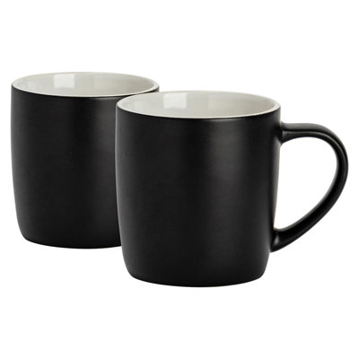 Argon Tableware - Matt Coloured Coffee Mugs - 350ml - Pack of 2