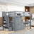 Loft Bed Featuring Integrated Staircase, Bookshelf, Drawers, Workspace Desk, And Wardrobe – All-In-One Solution-151738372-151738376