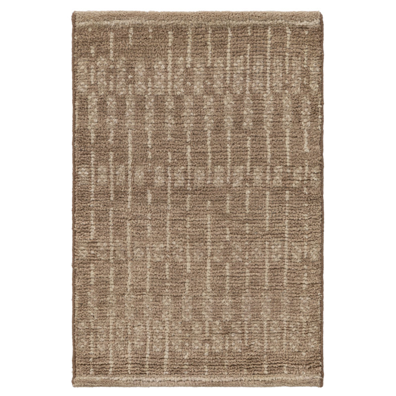 Tapis d'intérieur en laine noué à la main Vanna Villa, Sable, 3 pi x 5 pi