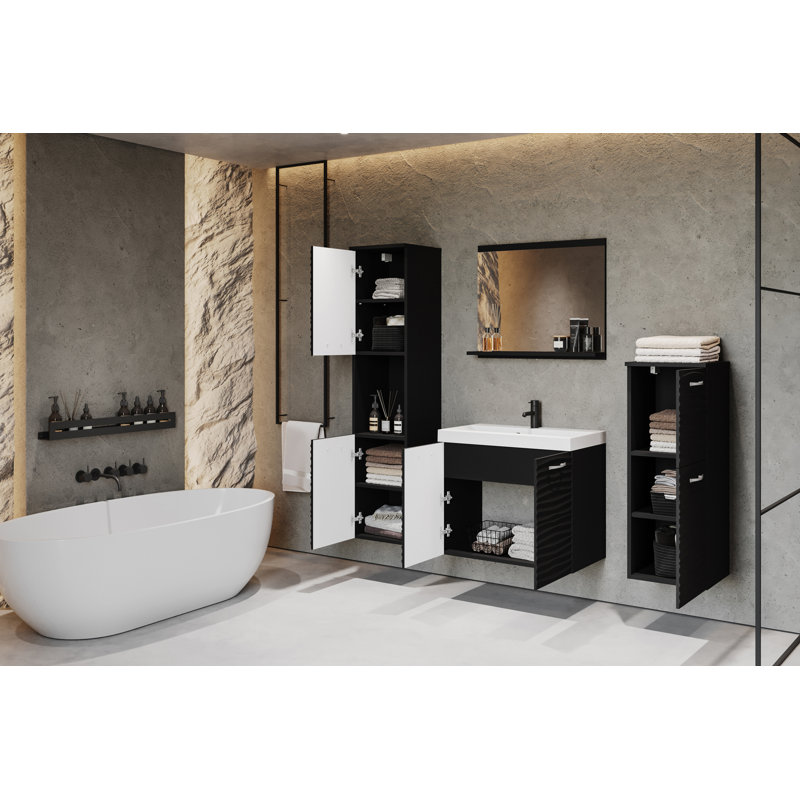 Pagie Bathroom Furniture Suite, Black