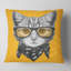 Chat amusant avec des lunettes et un foulard - Coussin imprimé animal-30744667-30744664