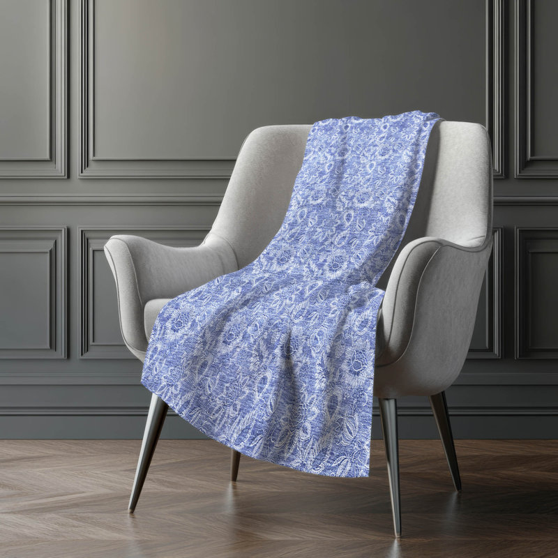 Jeté floral Sherpa ASB662 Addison, En jean