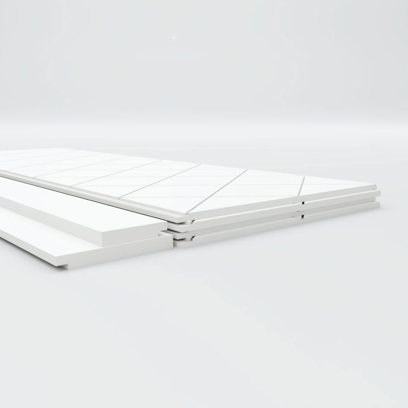 94.5" Wall Paneling in White (4-pack), 40" W