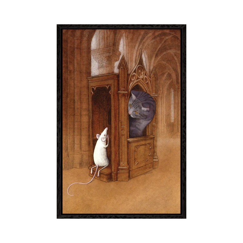 Pure Soul 1 Piece Painting on Canvas, 101.6 cm H x 66.04 cm W, Black Framed