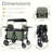 4-Seater Foldable Wagon Stroller with Canopy and Adjustable Handle for Kids, Green-125330864