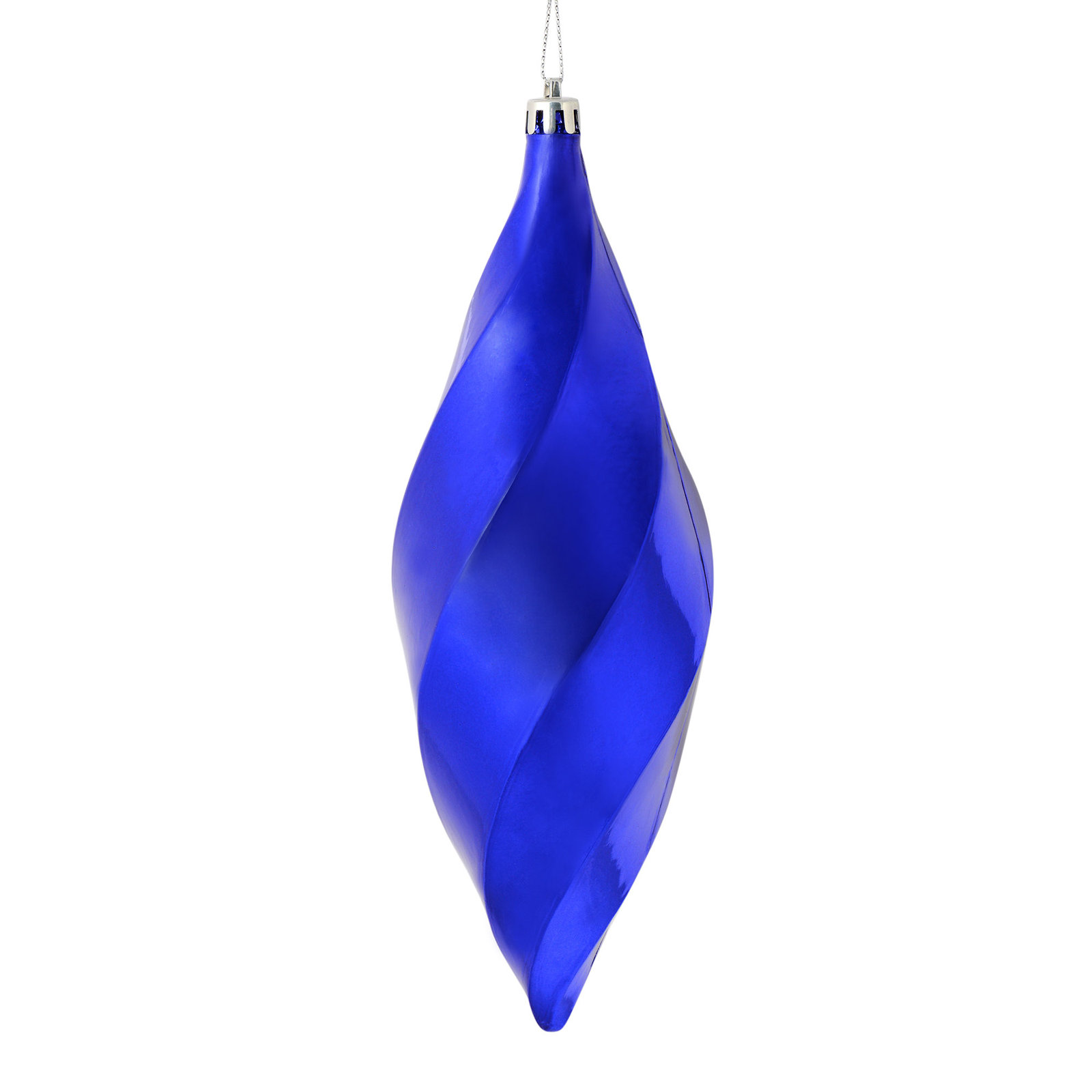 8" Swirl Finial Ornament, Purple Shiny