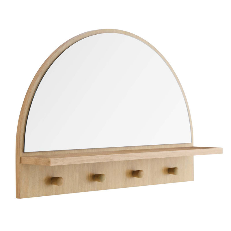 Miroir arqué Modway Moonbeam, Chêne