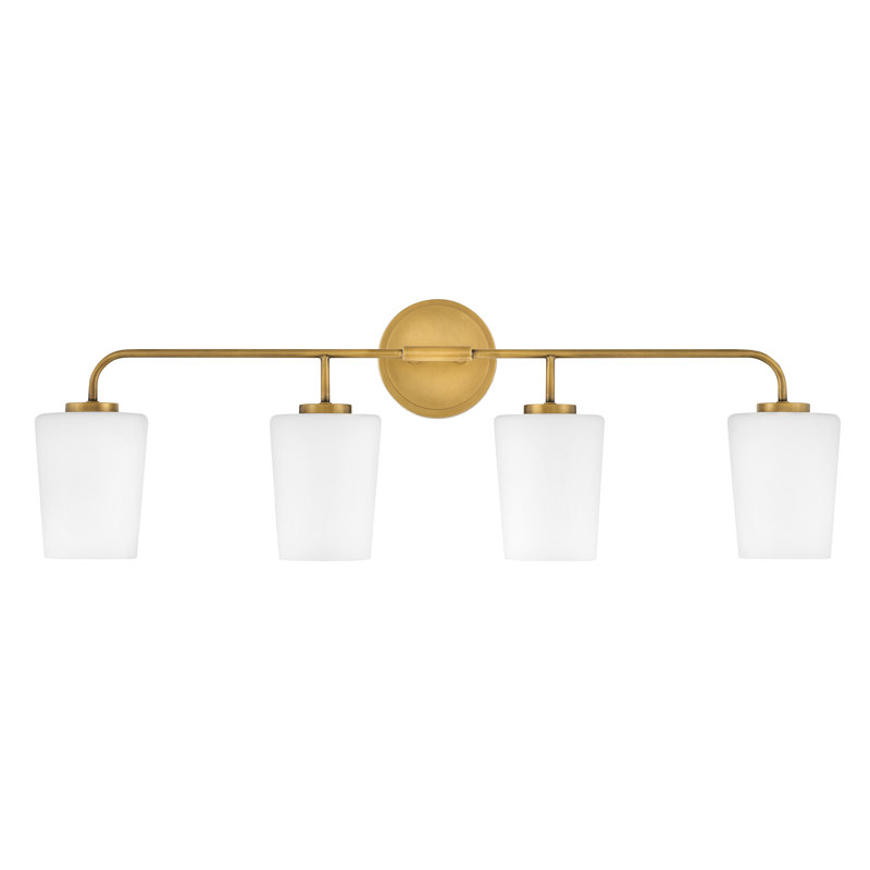 Fitz 4 - Light Dimmable Vanity Light, Lacquered Brass