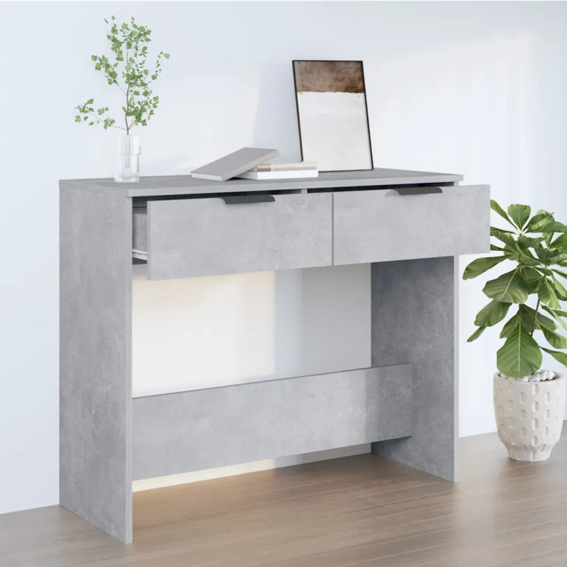 Johnath 90cm Console Table, Concrete Grey