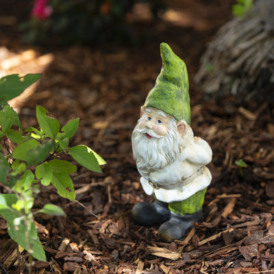 Grande statue de jardin gnome d'extérieur traditionnelle de 12 po Nyla