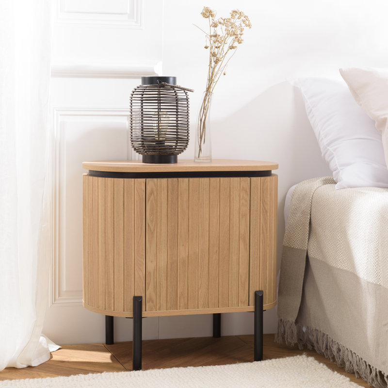 Aliegha 56.5cm W Laminate Bedside Table