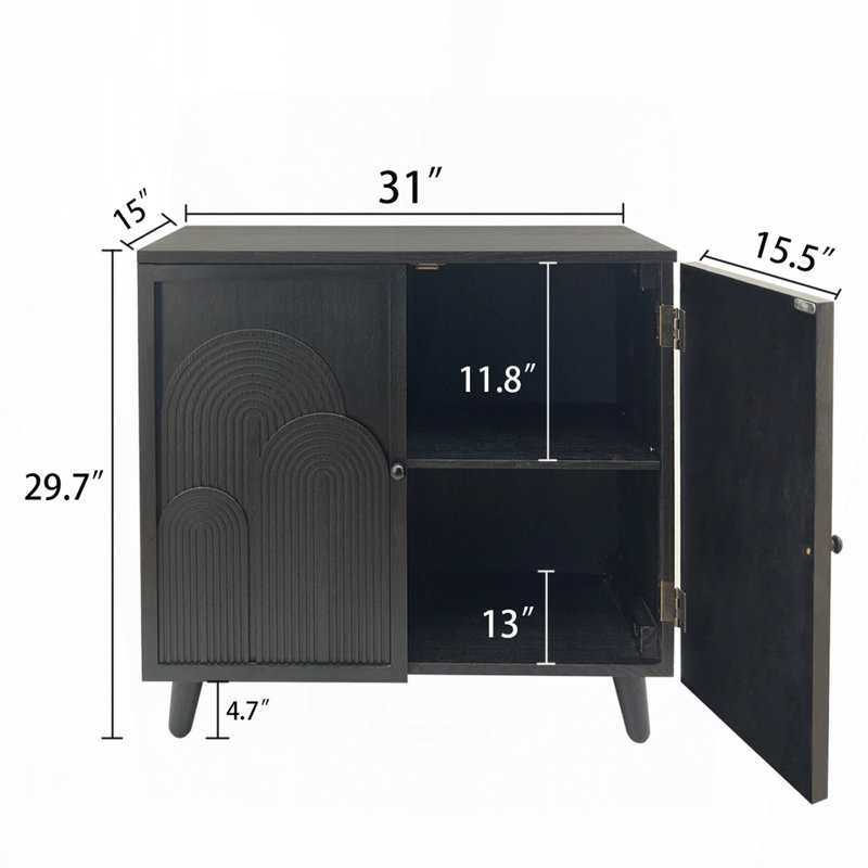 Armoire de rangement moderne en bois noir