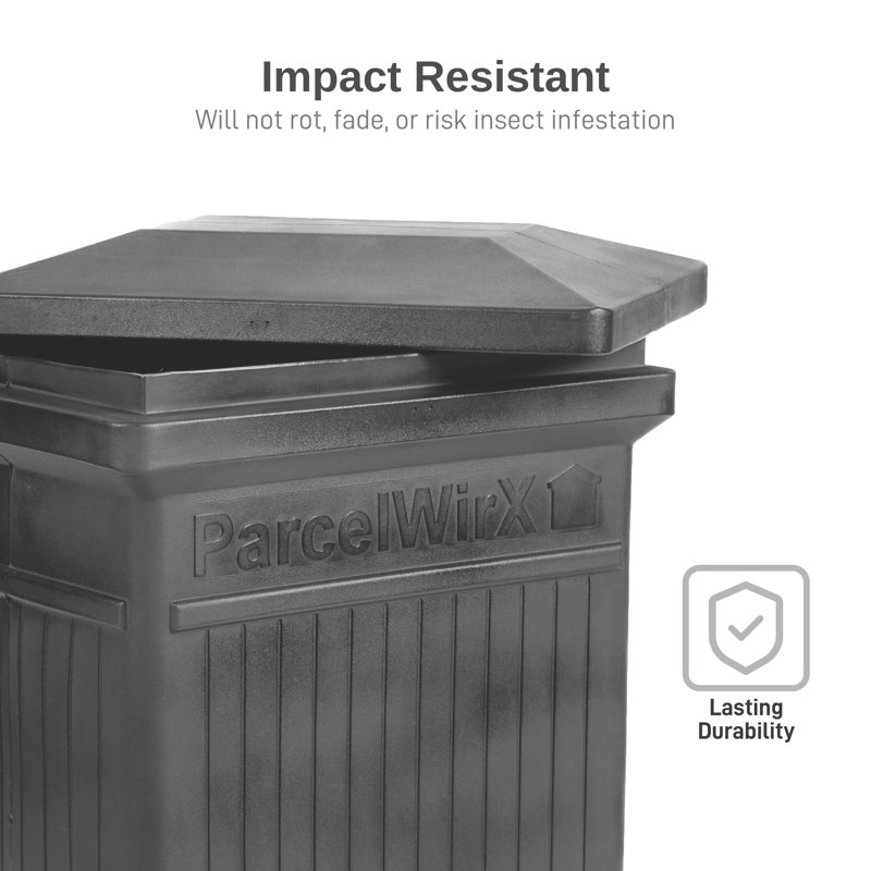 Graphite Vertical Plastic Package Delivery Box