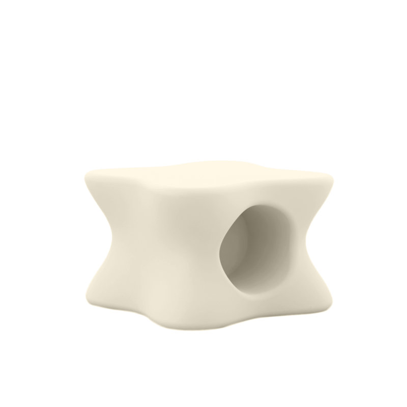 Table basse Pal en plastique / résine, Écru