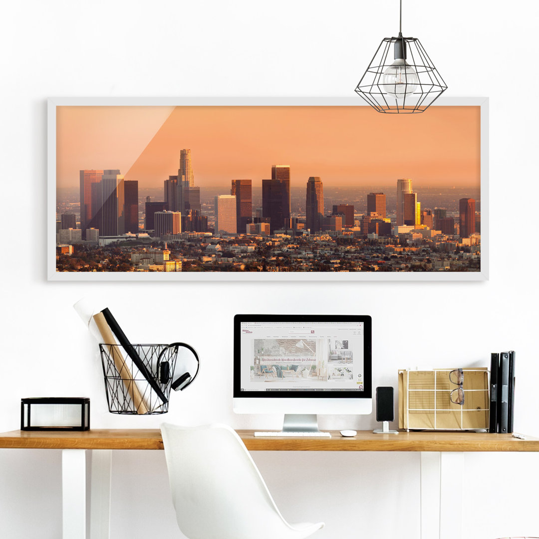 Gerahmter Grafikdruck Skyline of Los Angeles