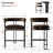 Mekah Set of 2 Modern 24" Upholstered Velvet Solid Back Counter Stool-1665897496