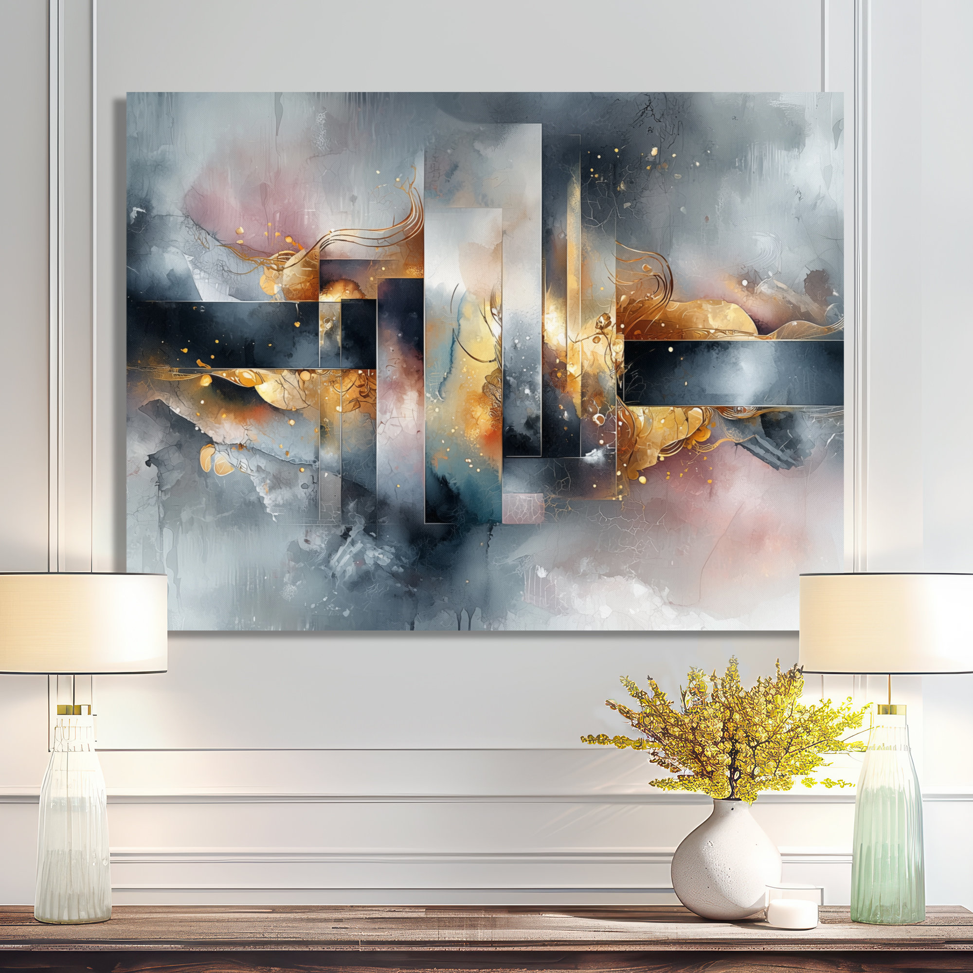 Wrought Studio™ Geometric Ink Pulse III - Constructivism Wall Art | Wayfair