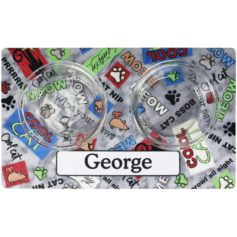 Personalized Pet Bowl Placemat, Yes