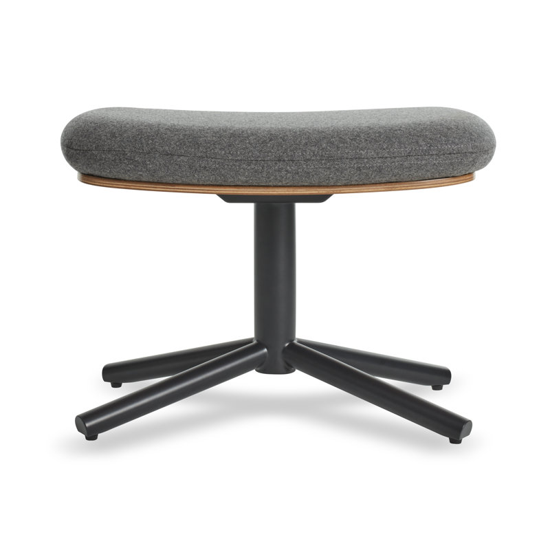 Lock Ottoman, Gabro Gray Wool Blend