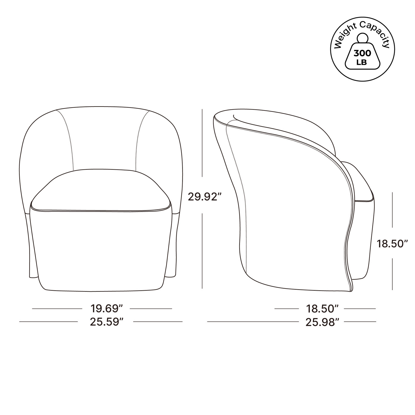 Frankie Caster Dining Chair, Mustard