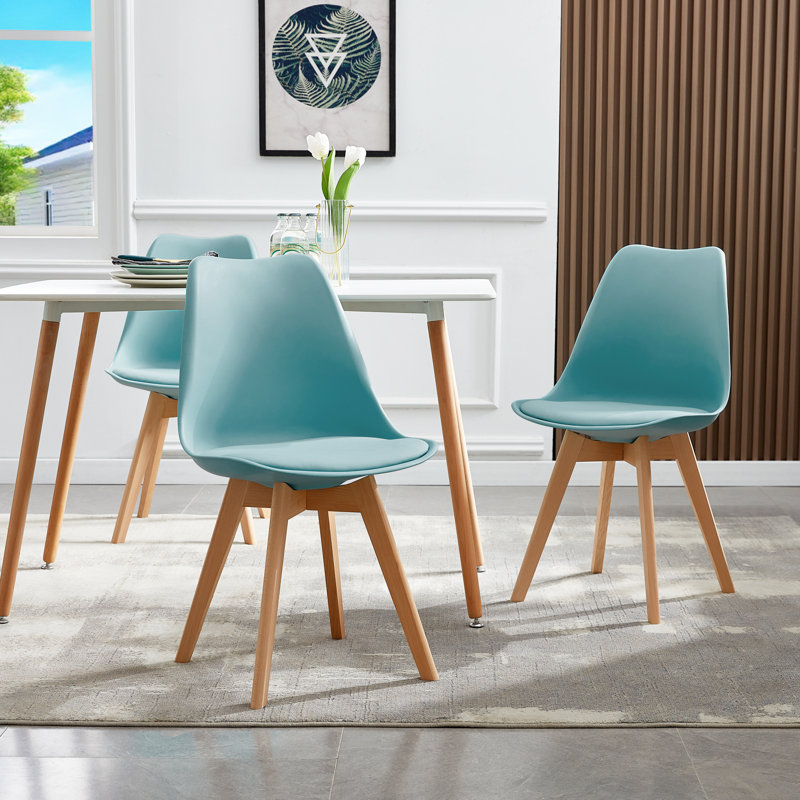 Nero Upholstered Dining Chair, Light Blue