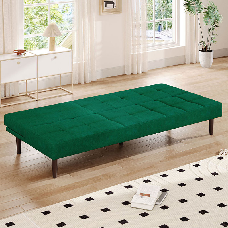 Mihin 172cm 3 Seater Contemporary Convertible Sofa Bed, Green