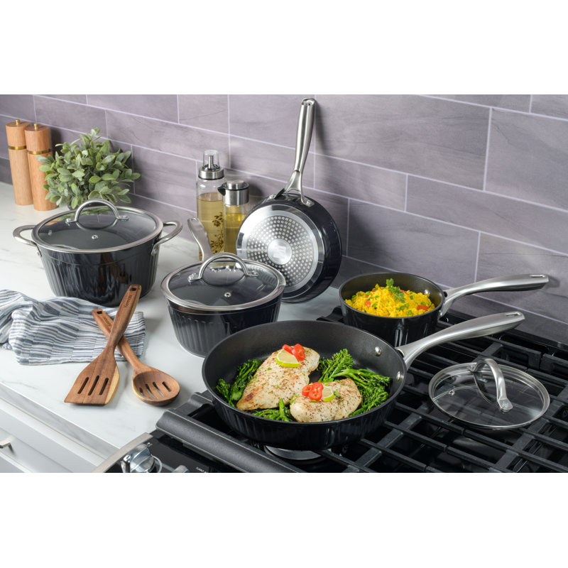 Batterie de cuisine antiadhésive en aluminium 10 pièces Kenmore