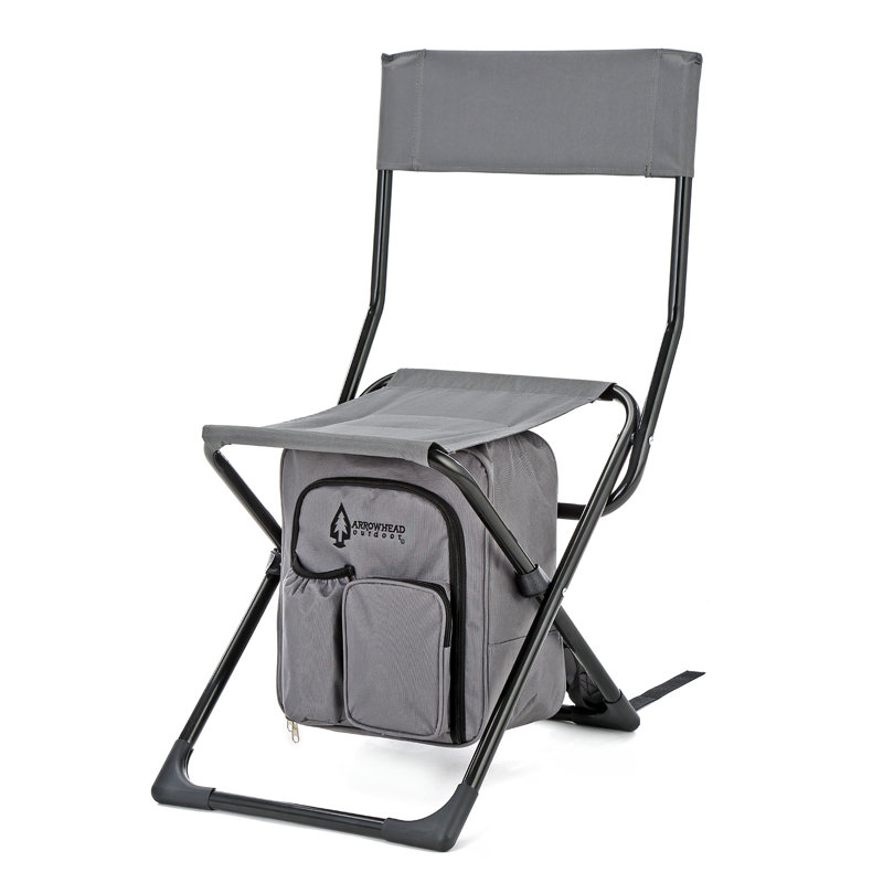 Folding Beach Chair, Gray