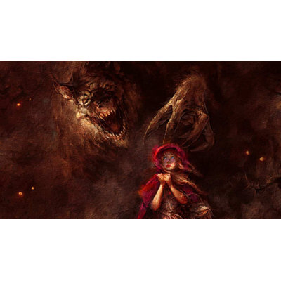 Red Riding Hood 2 1 Piece Painting
