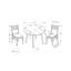 Ensemble de table de salle à manger, ensemble de 3 pièces, petit, abattant 35 po, cuisine, métal noir, stratifié gris, contemporain, moderne