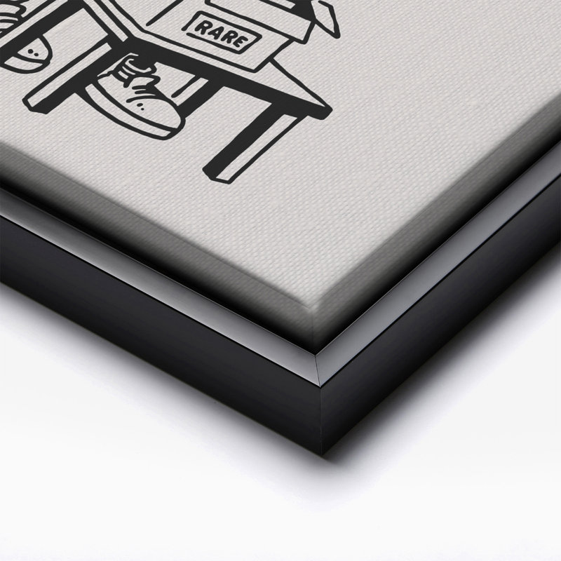 Mettez vos disques sur No1, Black Framed, Canvas, 24"H x 32"W